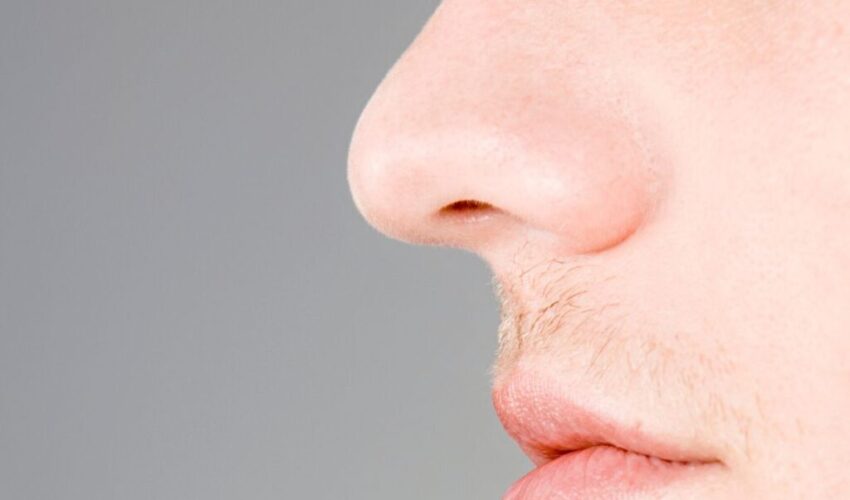 A male who just had a nose job