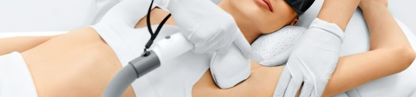 A picture of woman doing Laser Hair Removal at Spa