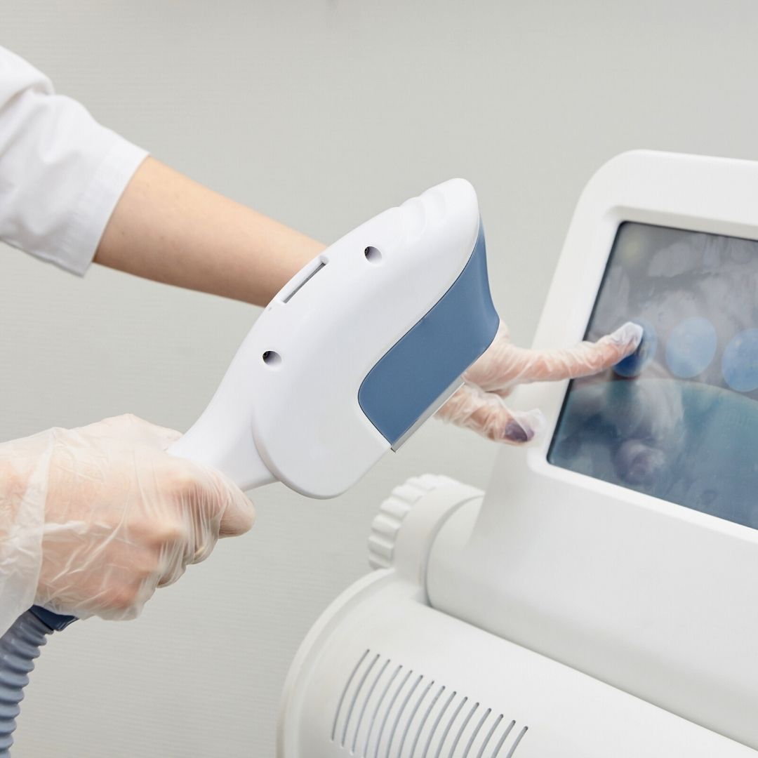 Laser hair removal machine interface.