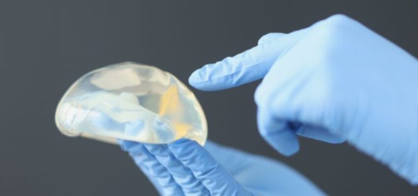 A silicon breast implant.