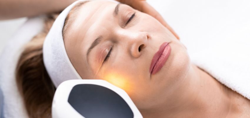 A woman will have laser eyelid surgery to tighten the skin around the eyes.