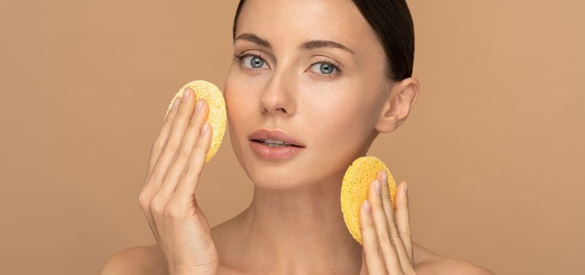 overExfoliated skin (3) The woman has smooth skin after exfoliating.