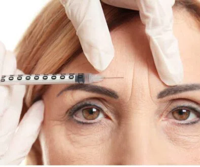 The woman tried Botox to lessen wrinkles.