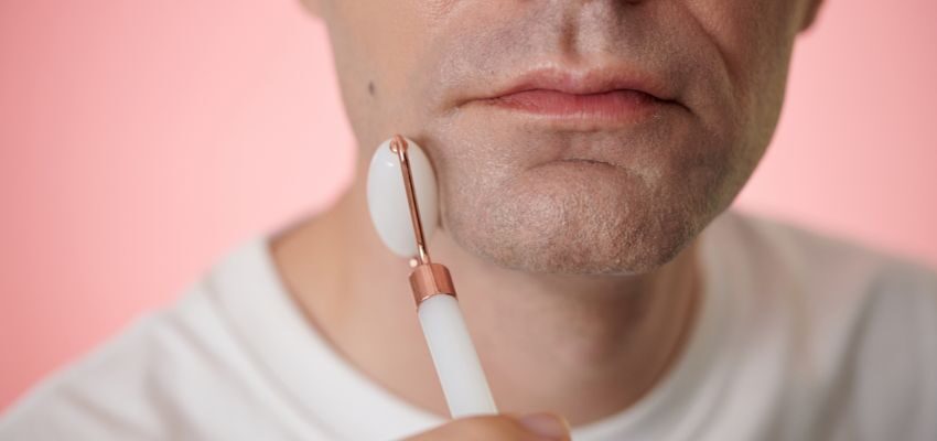 how-to-get-rid-of-jowls (3) The man massaged his face to get rid of jowls.