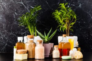 Different types of homemade skin care.