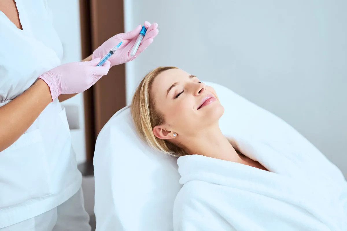 platelet-rich-fibrin2 Woman receiving platelet rich fibrin (PRF) treatment for skin rejuvenation.